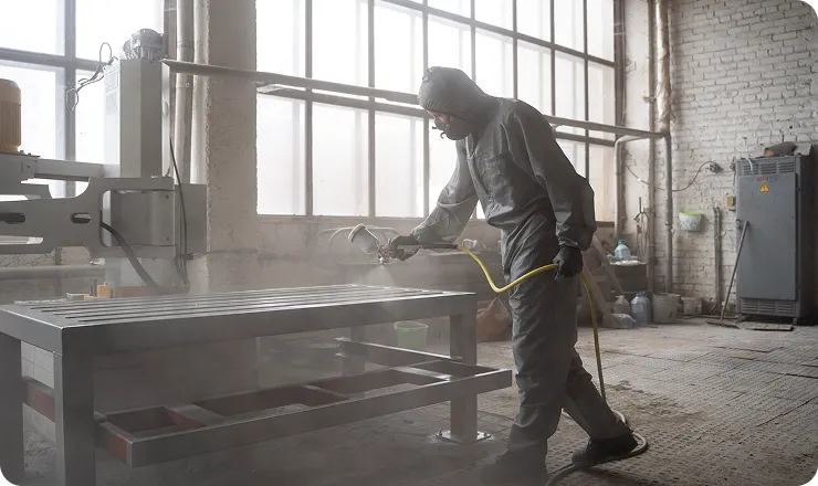 Powder-coated finish